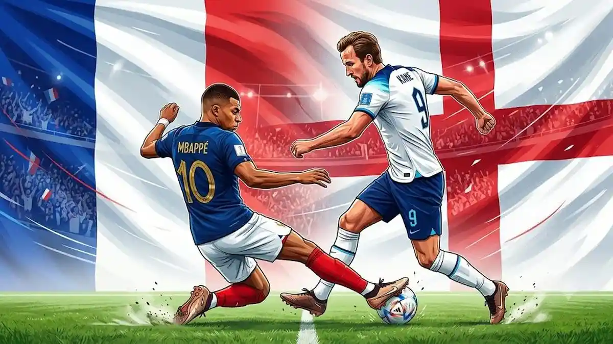 Duel Perancis melawan Inggris,upaya Mbape dan Kane menyalip Messi dalam perebutan sepatu emas Piala Dunia 2026.