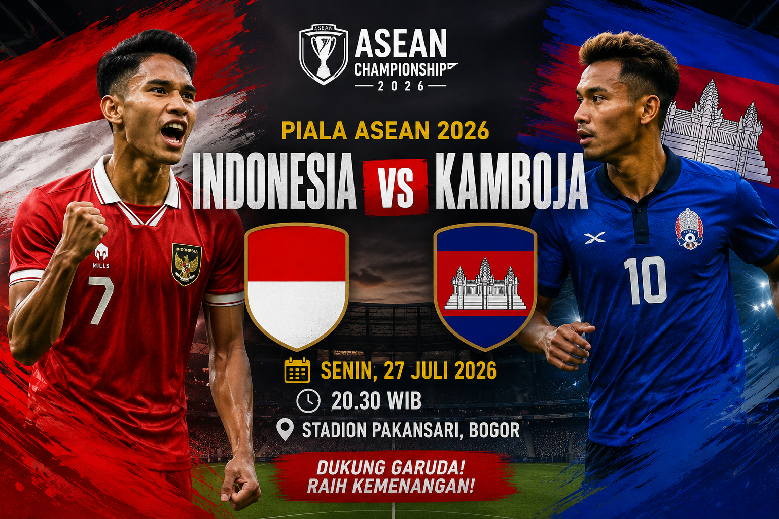 Indonesia vs Kamboja ,Garuda Diunggulkan, Namun Wajib Waspada