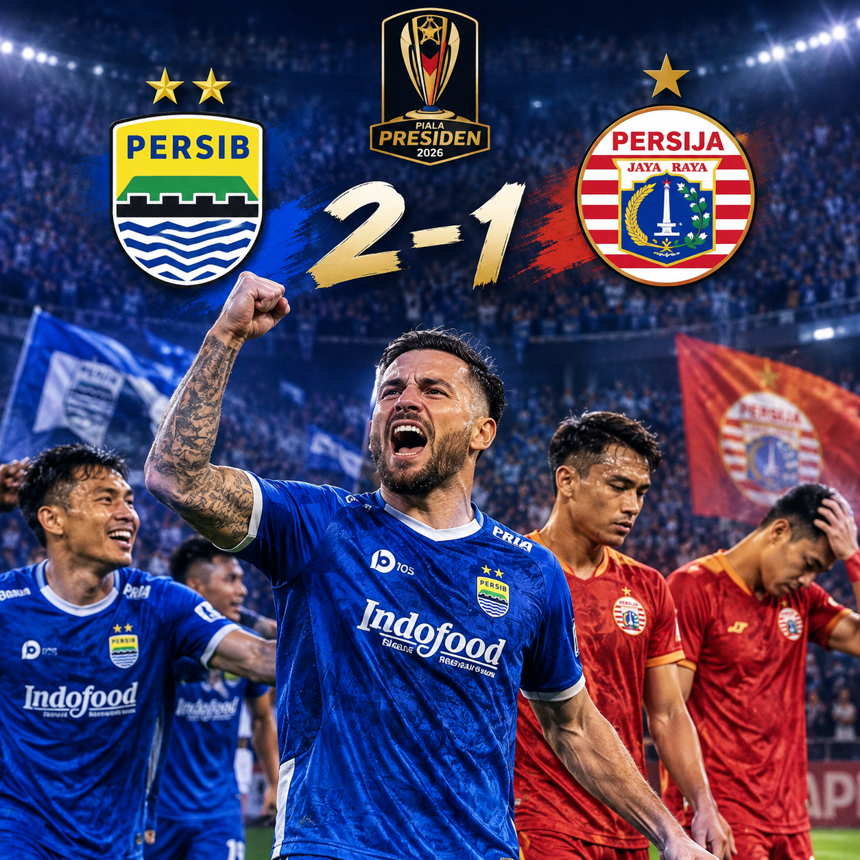 Persib Tumbangkan Persija 2-1, Langkah Maung Bandung ke Final Kian Mantap