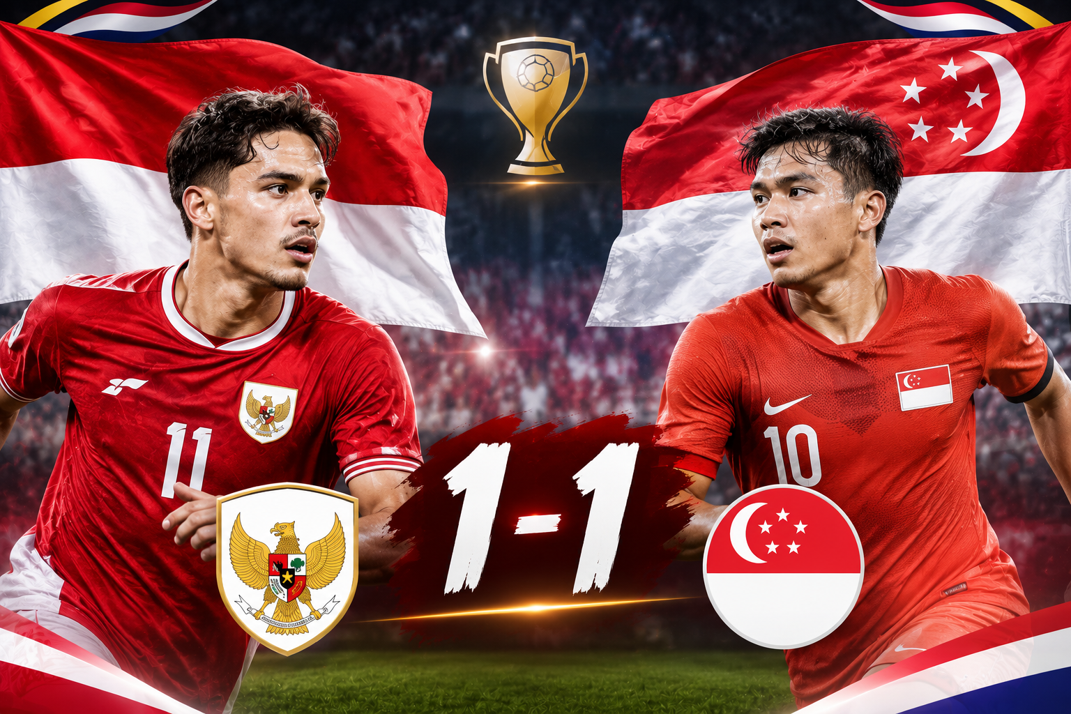 Indonesia Tersingkir dari Piala ASEAN 2026, Ditahan Singapura 1-1 di Laga Penentuan