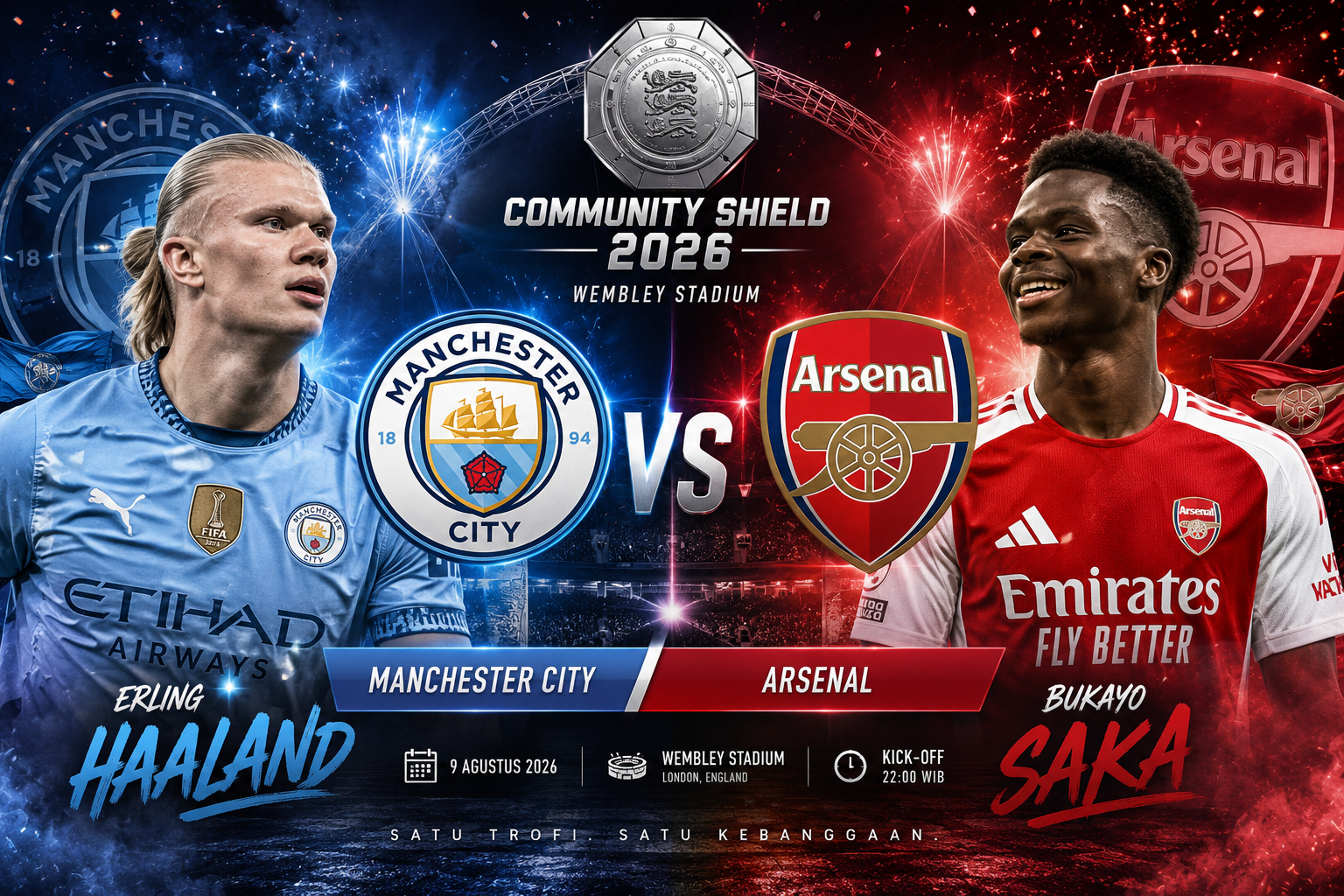 Preview Community Shield 2026: Manchester City vs Arsenal