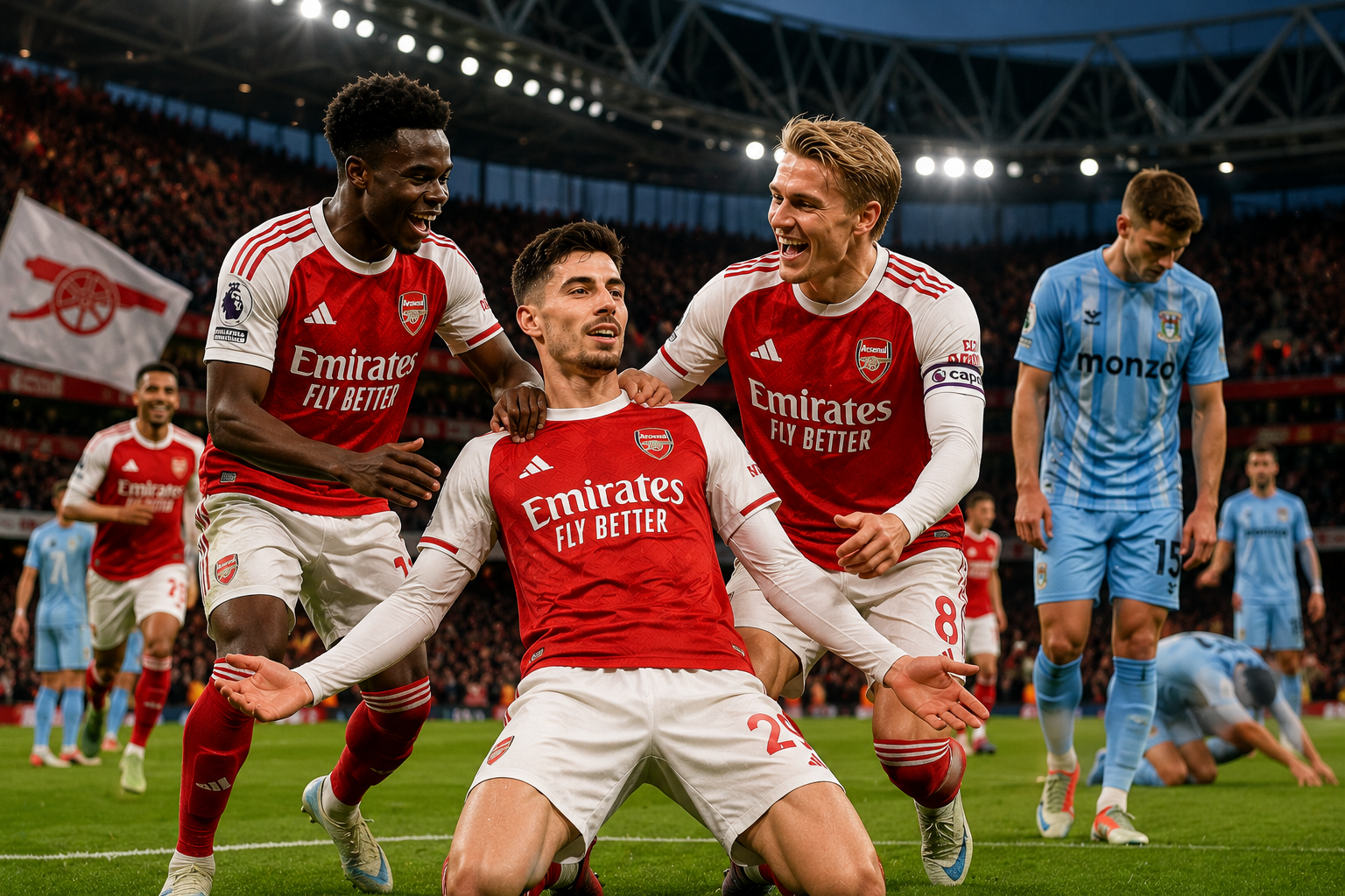 Arsenal Hancurkan Coventry 3-0, Awali Misi Pertahankan Gelar dengan Sempurna