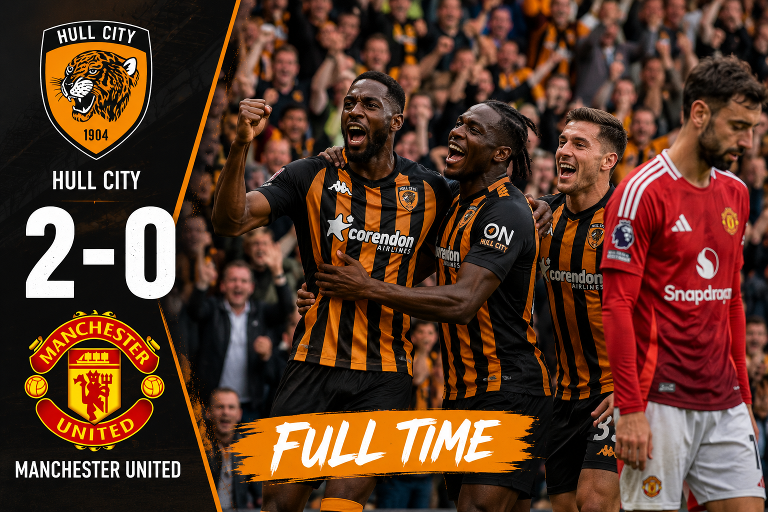 Hull City Hancurkan Manchester United 2-0, Awal Mimpi Buruk Setan Merah di Premier League
